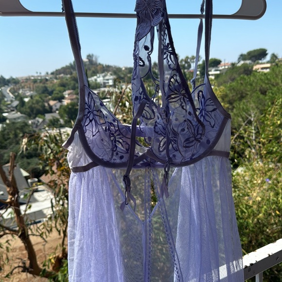 Purple Teddy with Garter - Picture 13 of 14